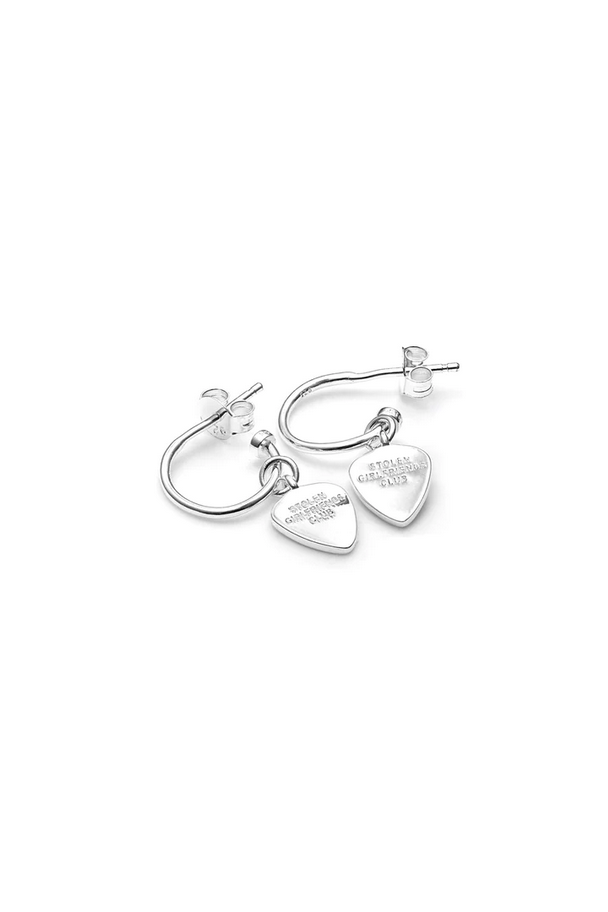 Stolen Girlfriends Club Sterling Silver Guitar Pic Sleeper Earrings