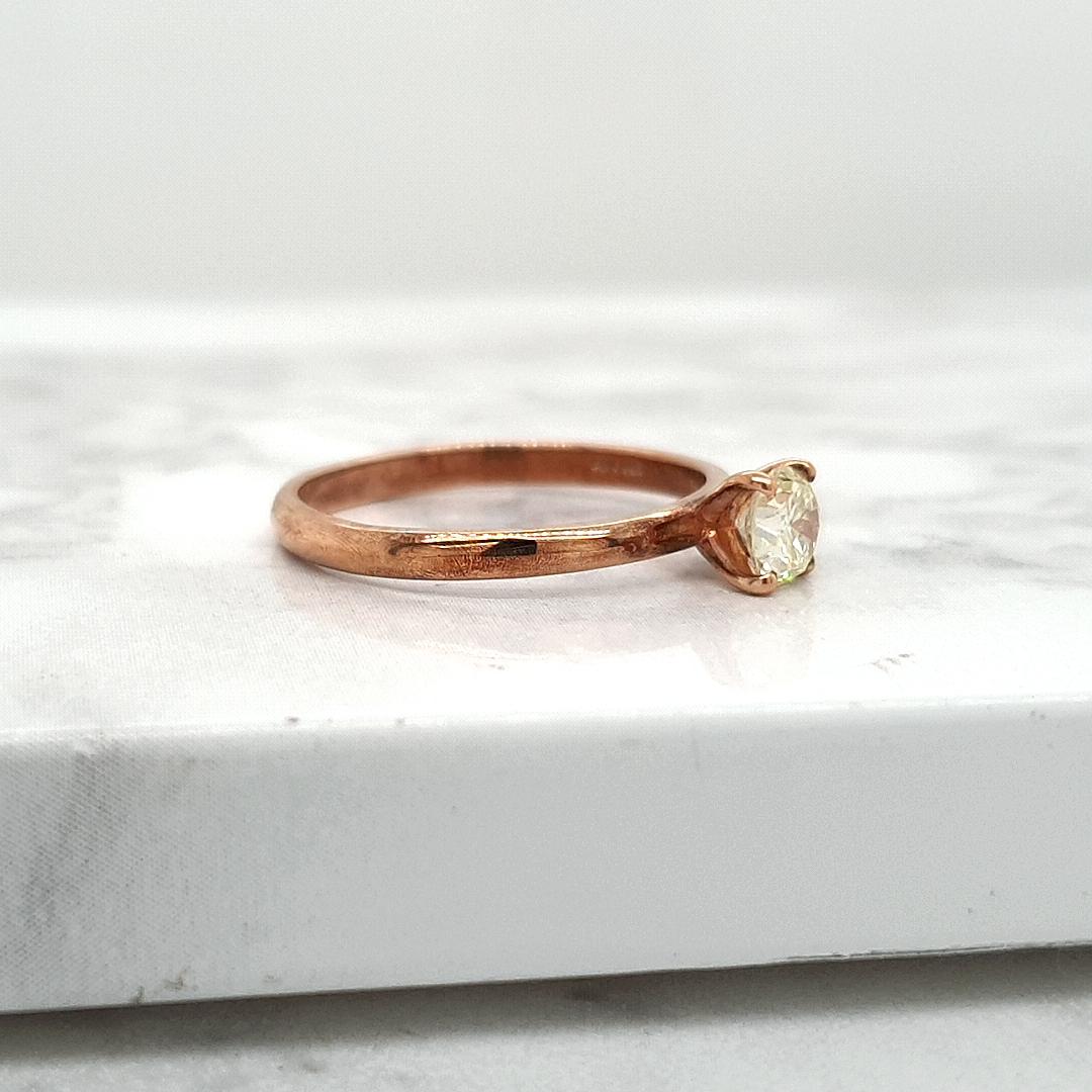 Luna Setting - 9ct Rose Gold Diamond Solitare Ring