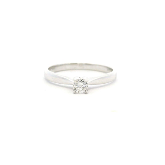 14ct White Gold Diamond Solitare Ring