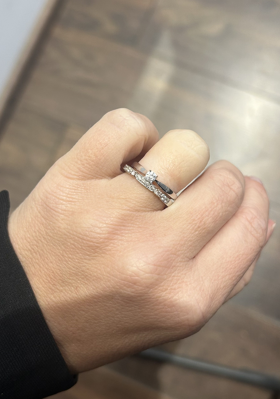 14ct White Gold Round Brilliant Claw Set Diamond Solitaire Ring