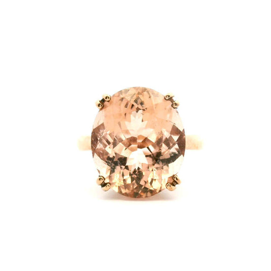 Morganite 9k Rose Gold Solitaire Ring