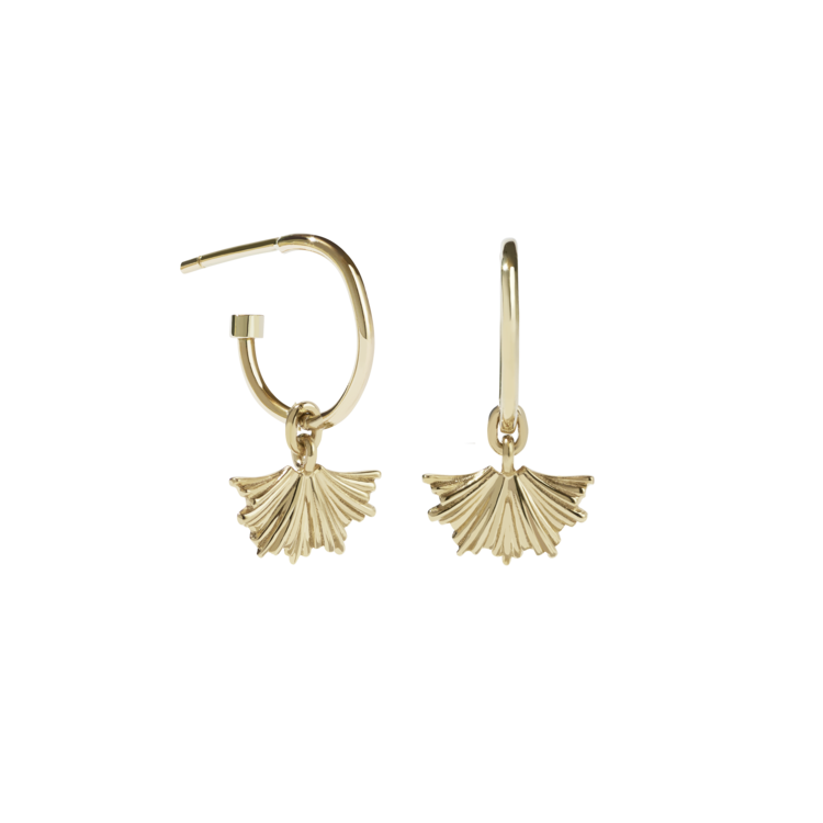Meadowlark Gold Plated Vita Signature Hoop Earrings