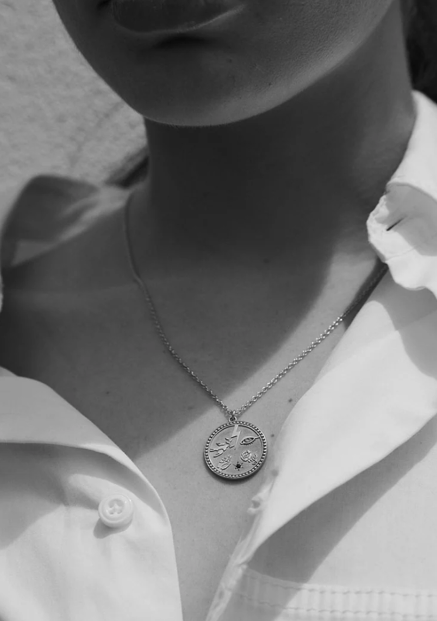 Meadowlark Sterling Silver Blue Sapphire  Talisman Necklace