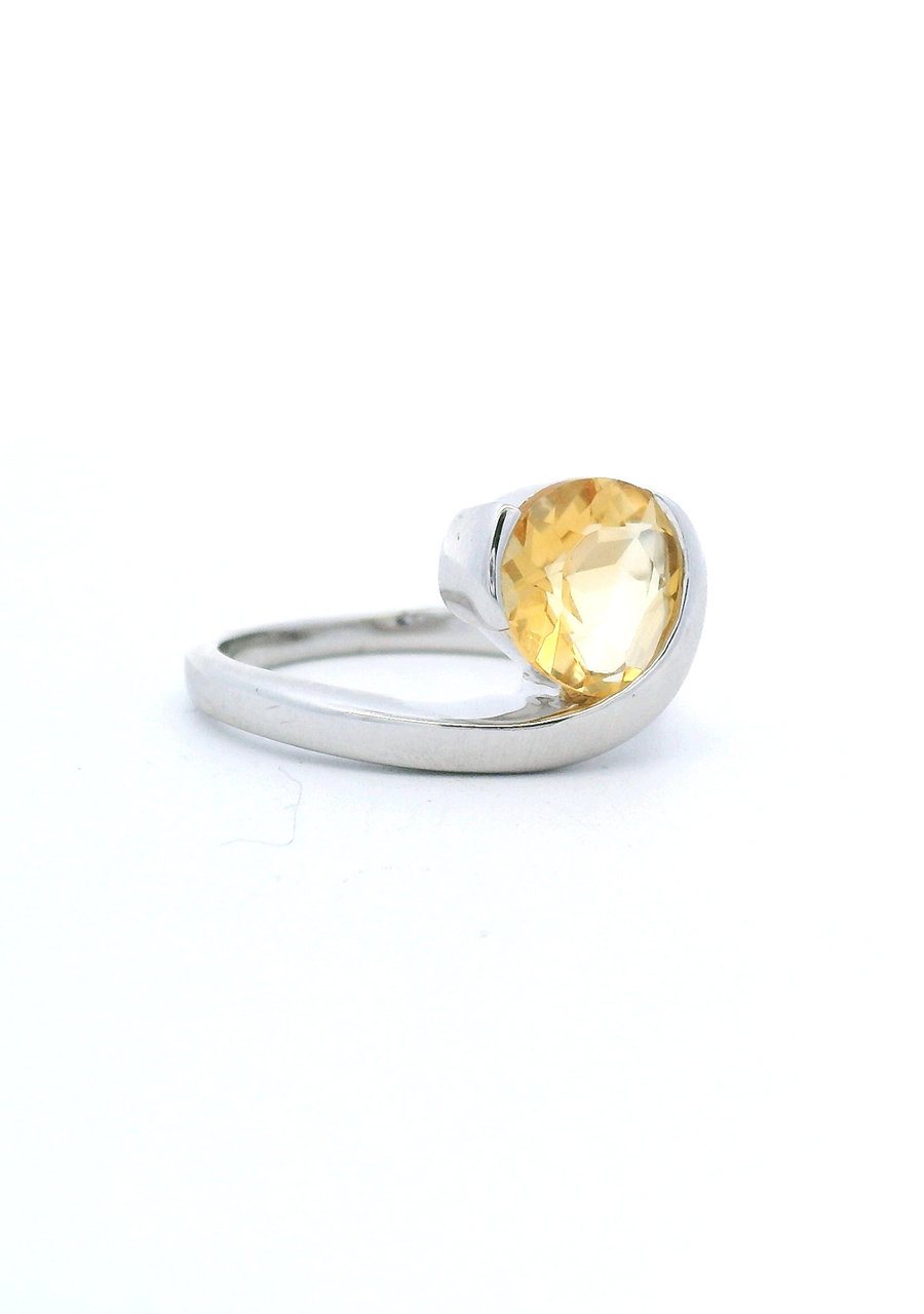 Sterling Silver Citrine Dress Ring