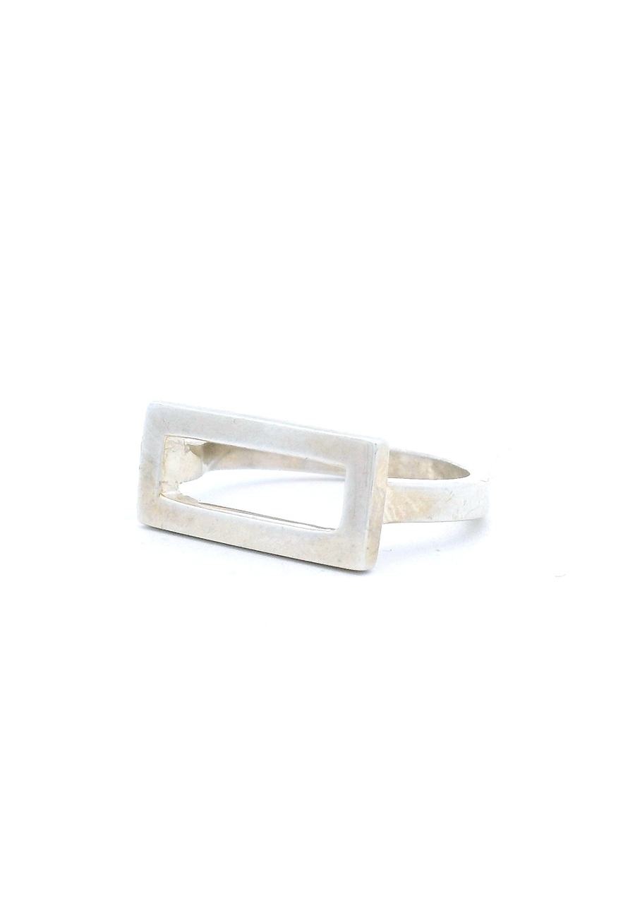 Sterling Silver Forte Cross-ways Ring