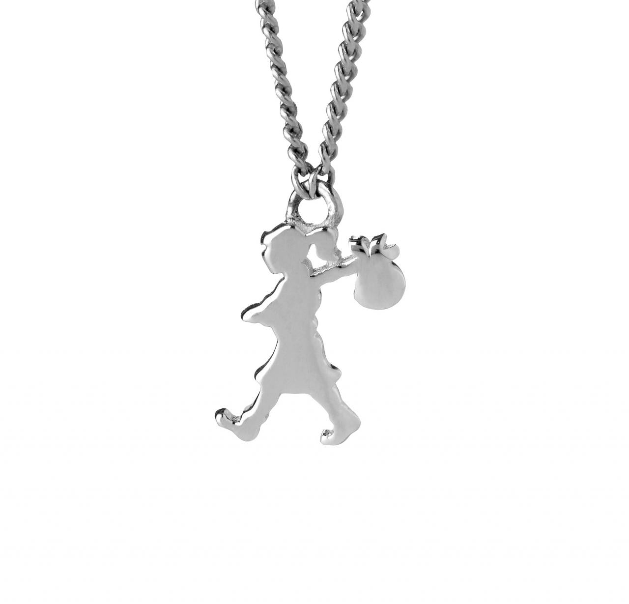 Karen Walker Sterling Silver Mini Runaway Girl Necklace