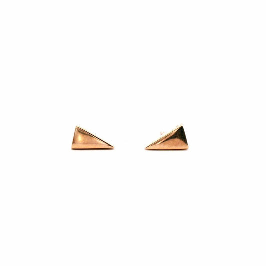 9ct Rose Gold Triangle Stud Earrings