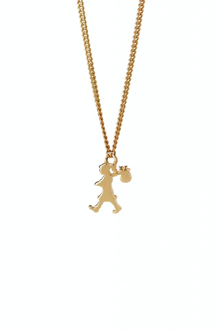 Karen Walker 9ct Yellow Gold Mini Runaway Girl Pendant Necklace