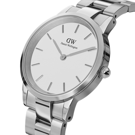 Daniel Wellington Iconic Link 40mm Steel White Dial Watch, Code: DW00100341
