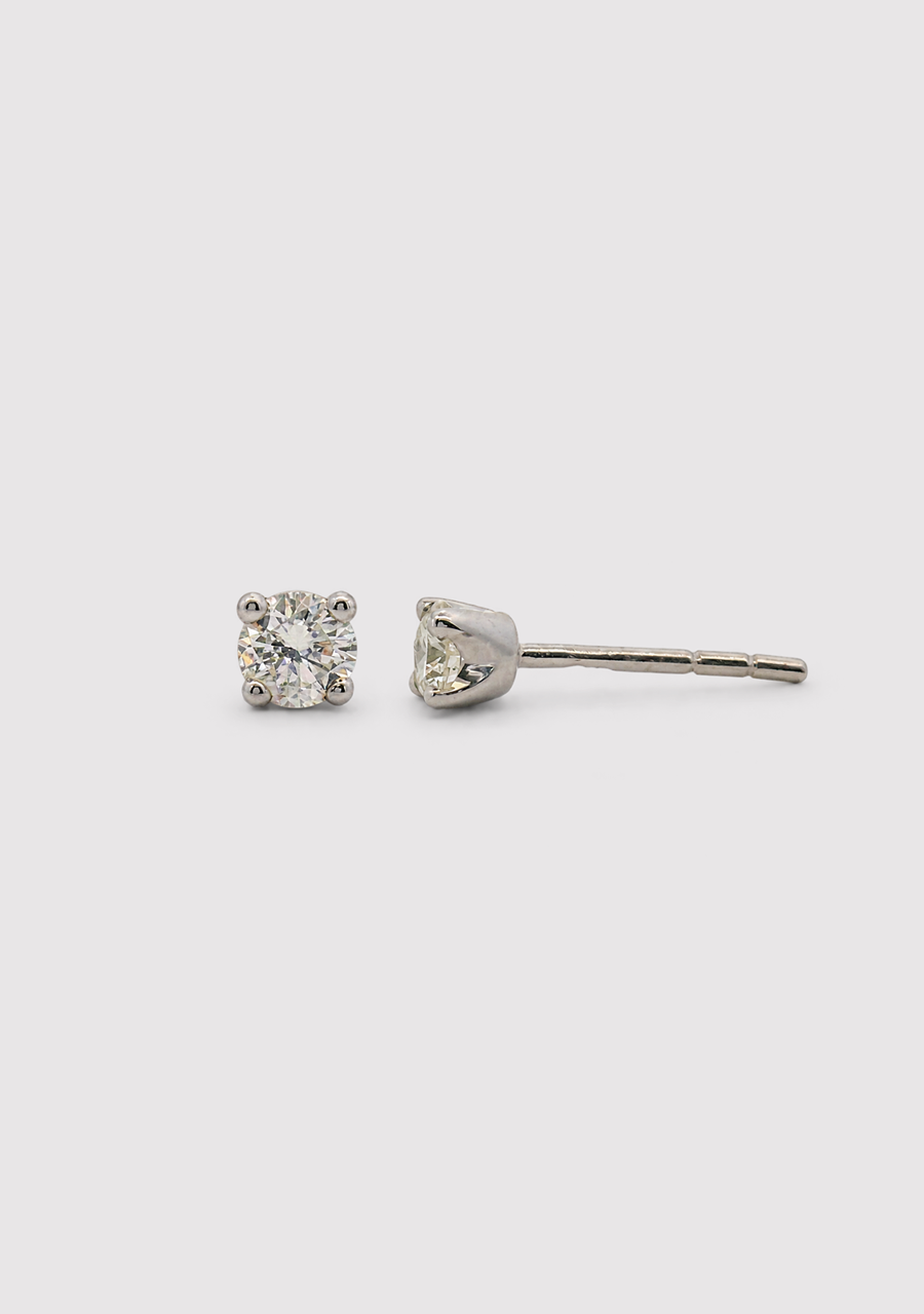 9ct White Gold 0.40ct Diamond Stud Earrings