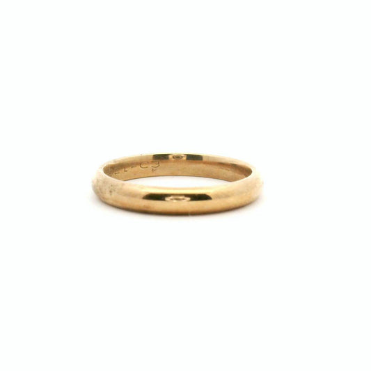 Estate 9ct Yellow Gold Plain 3mm Wide Band Ring