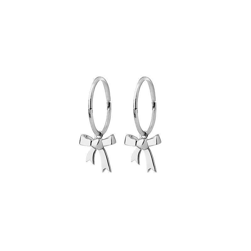 Karen Walker Sterling Silver Bow Sleeper Earrings