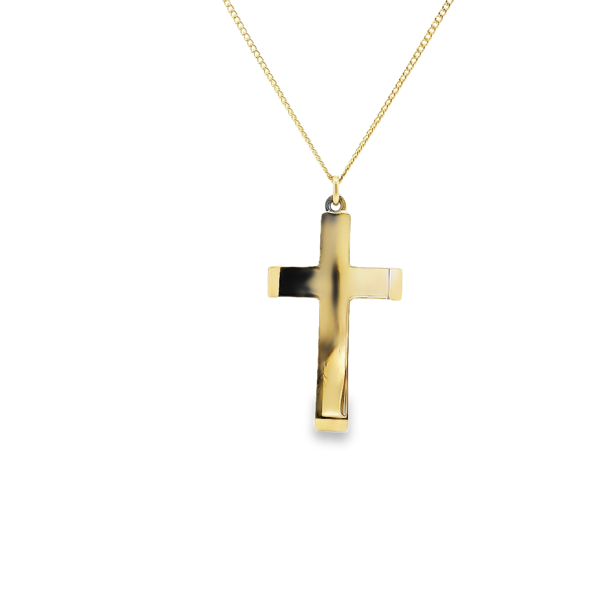 9ct Yellow Gold Plain Cross Pendant