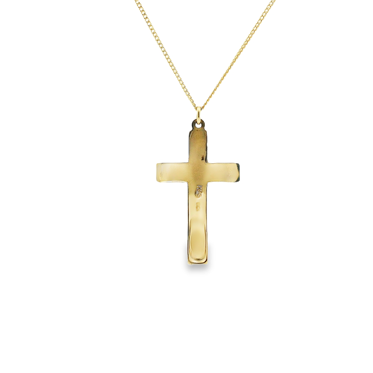 9ct Yellow Gold Plain Cross Pendant