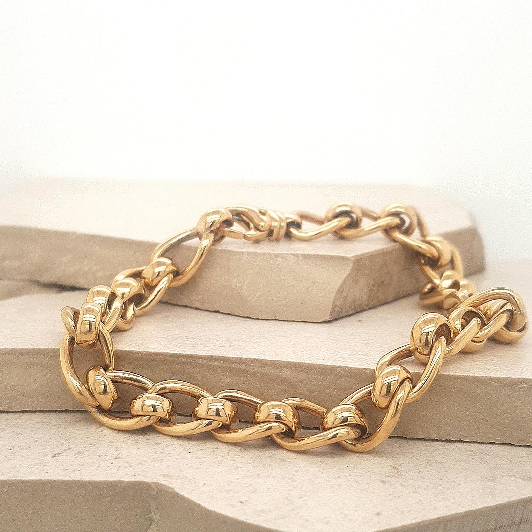 9ct Yellow Gold Medium Rollercurb Bracelet