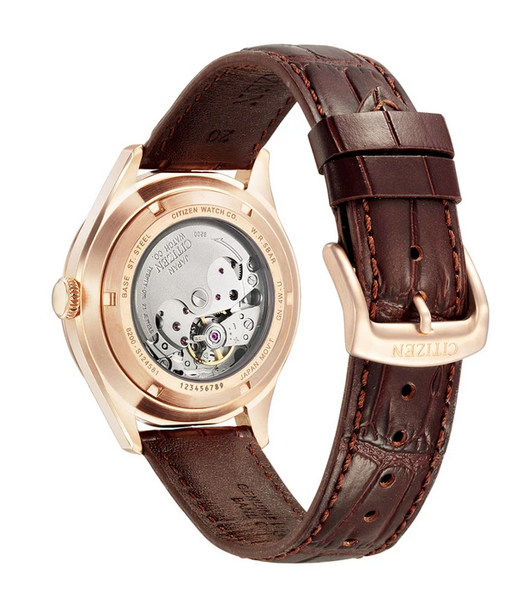 Citizen Stainless Steel Rose Gold Plated Water Resistant 50m Automatic Watch Code: NH839305A
