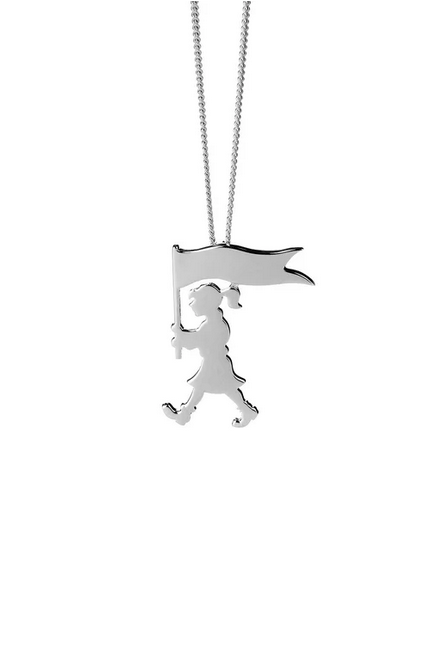 Karen Walker Sterling Silver Marching Girl Necklace