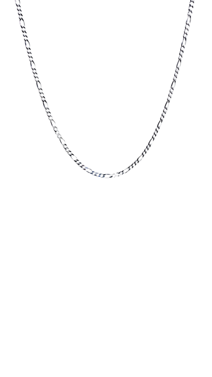 Sterling Silver Diamond Cut Figaro Chain