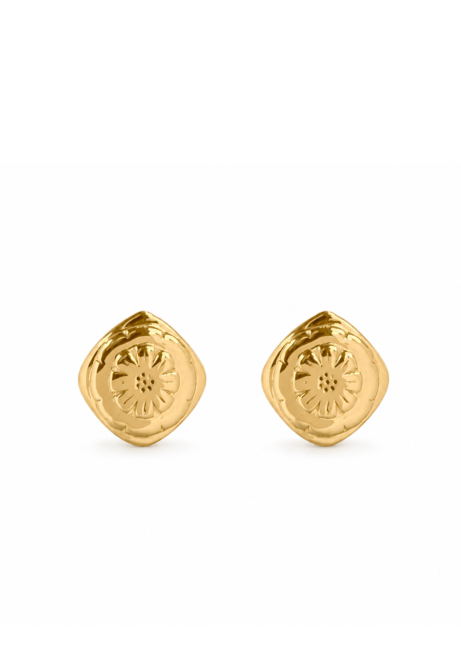 Boh Runga 14ct Yellow Gold Plated Mini Marigold Stud Earrings