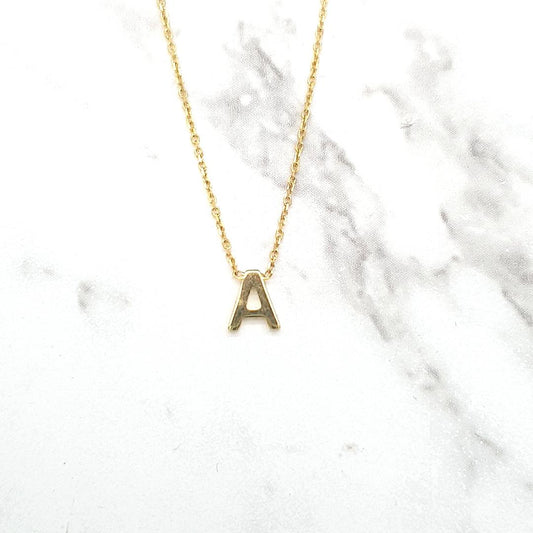 9ct Yellow Gold Initial 'A' Necklace