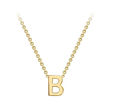9ct Yellow Gold Initial 'B' Necklace