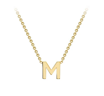 9ct Yellow Gold Initial 'M' Necklace