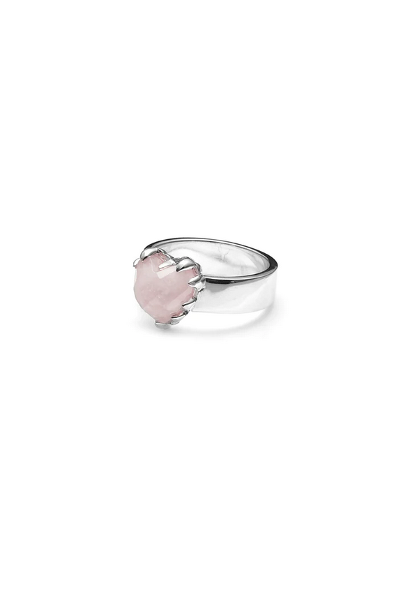 Stolen Girlfriends Club Sterling Silver Rose Quartz Love Claw Ring