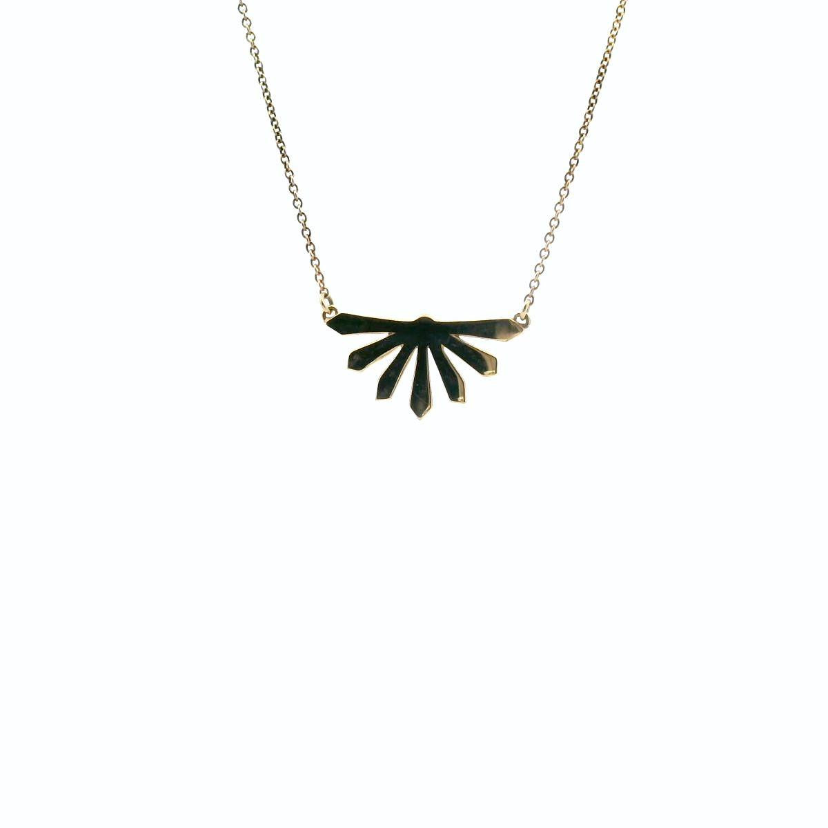 14ct Yellow Gold Starburst Necklace 45cm