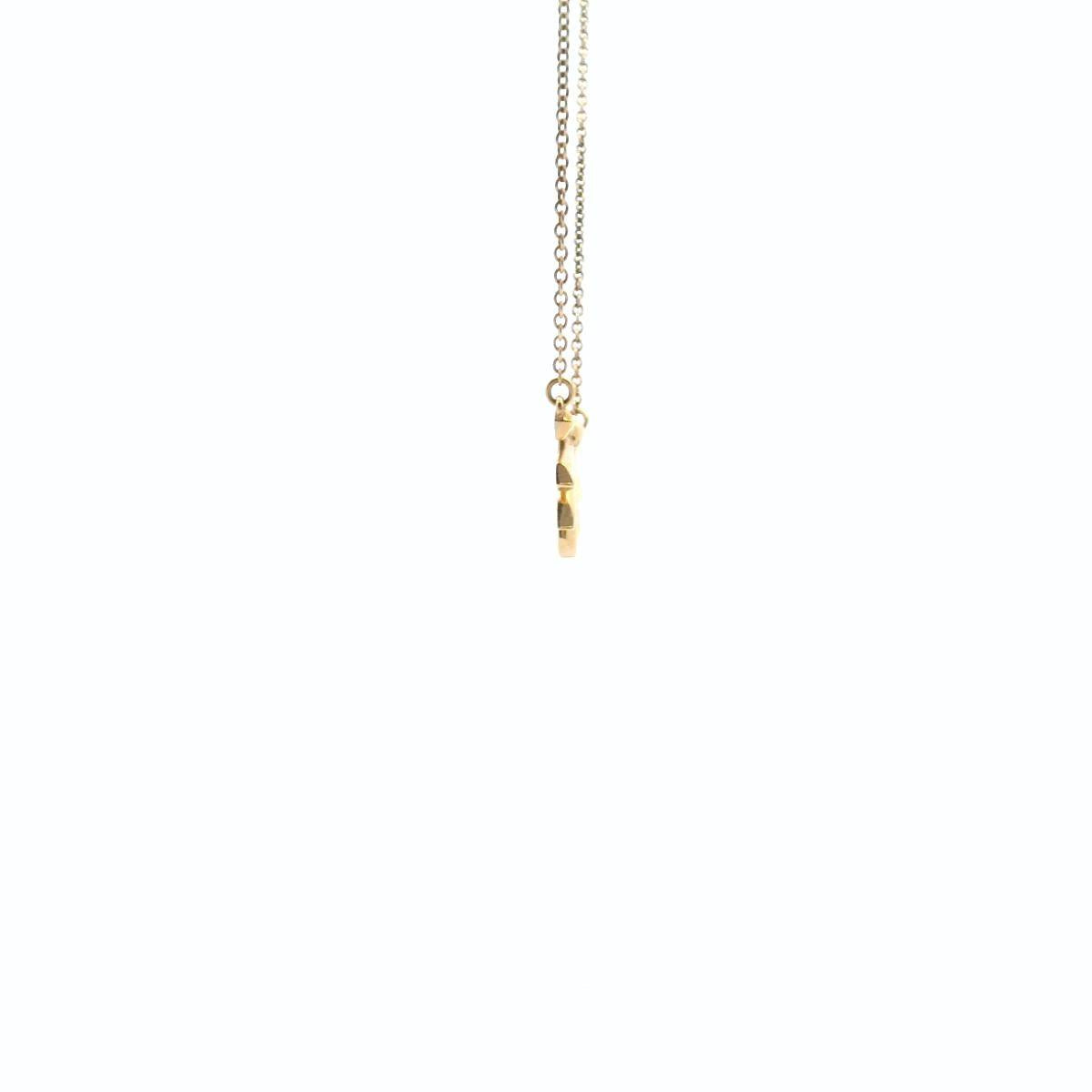 14ct Yellow Gold Starburst Necklace 45cm