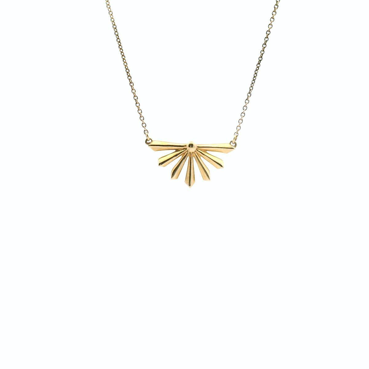 14ct Yellow Gold Starburst Necklace 45cm