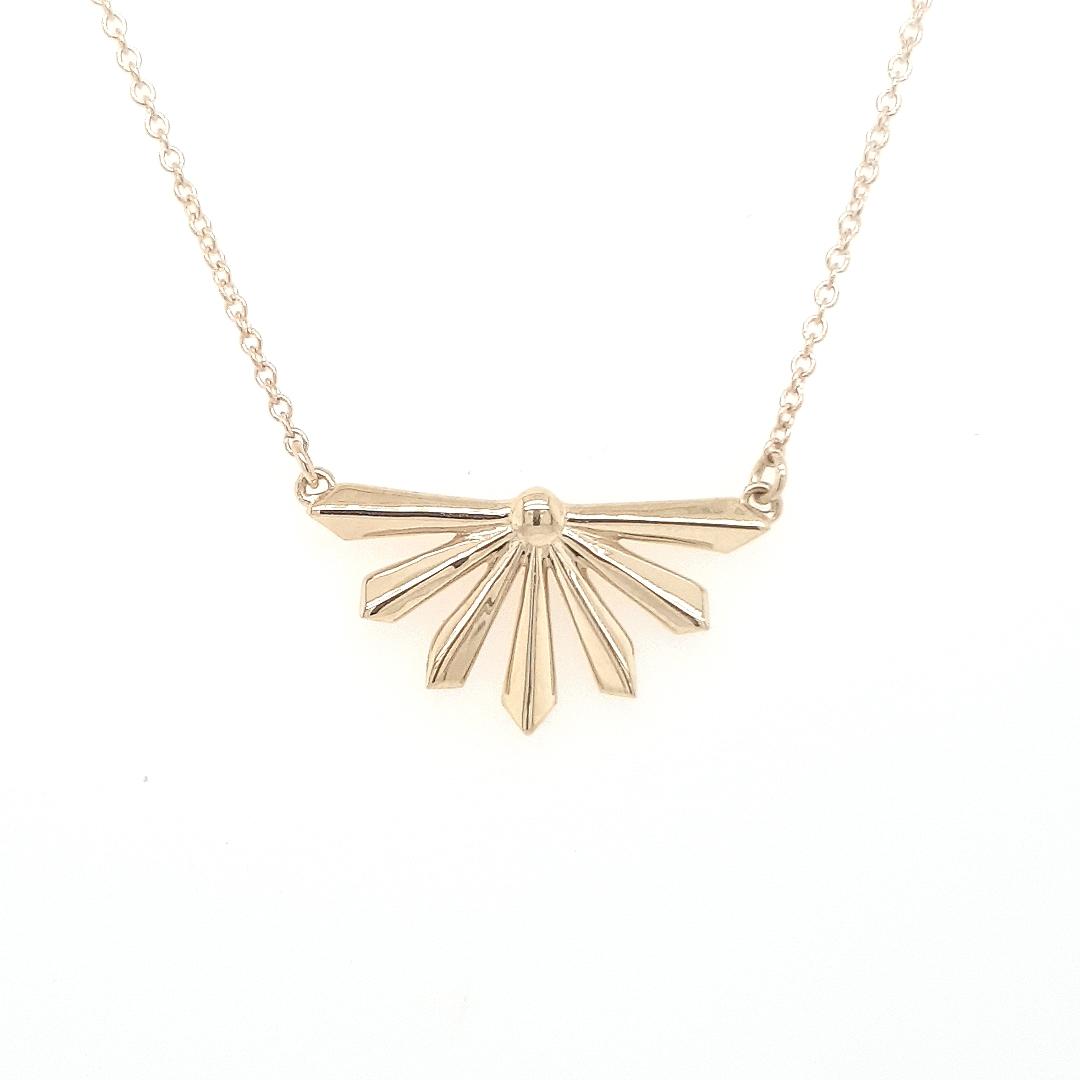 14ct Yellow Gold Starburst Necklace 45cm