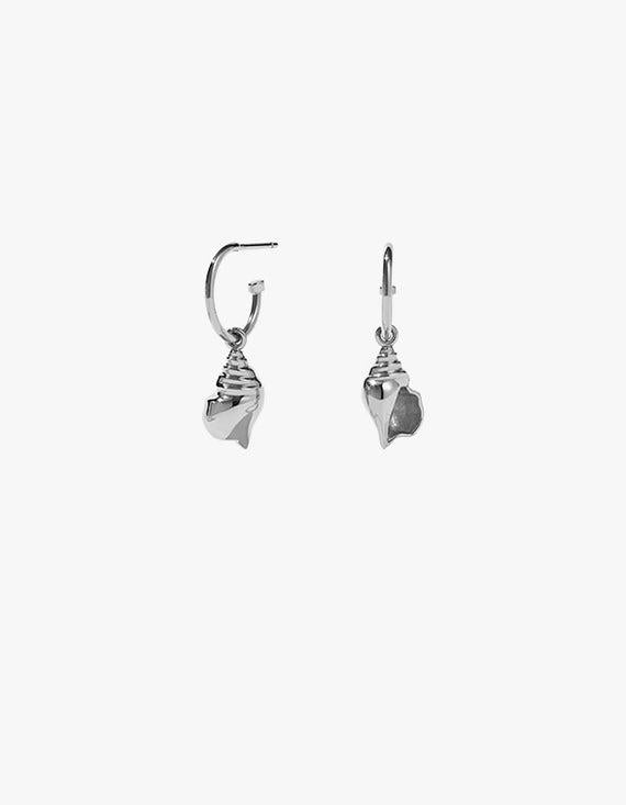 Meadowlark Sterling Silver Conch Signature Hoop Earrings