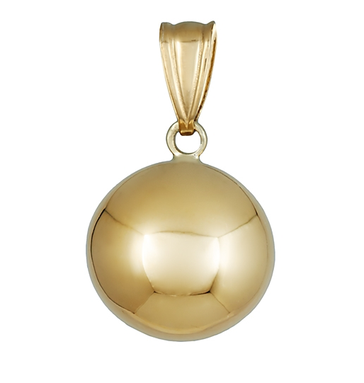 9ct Yellow Gold Full Ball 12.5mm Pendant