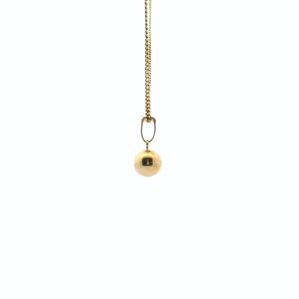 9ct Yellow Gold 8mm Full Ball Pendant