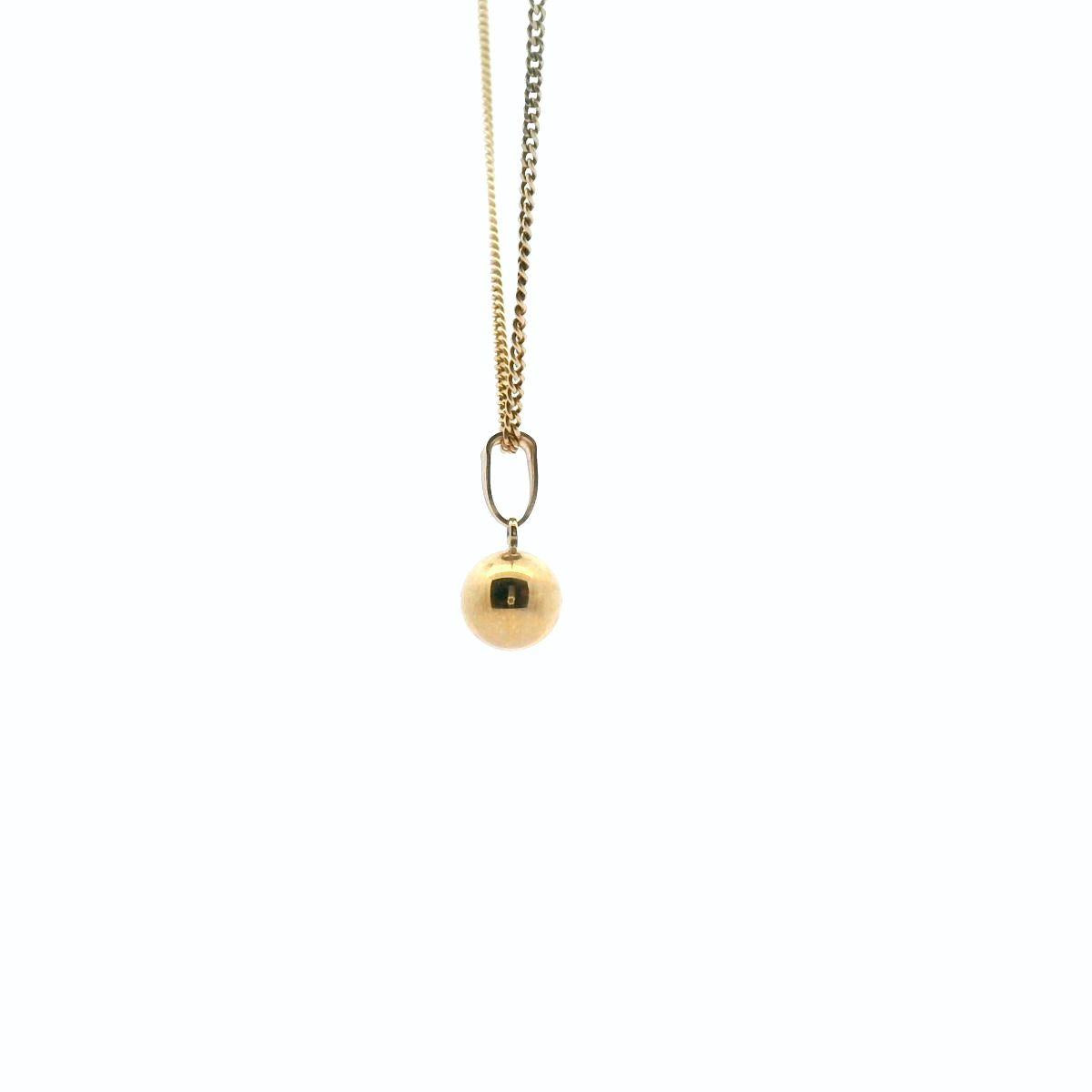 9ct Yellow Gold 8mm Full Ball Pendant