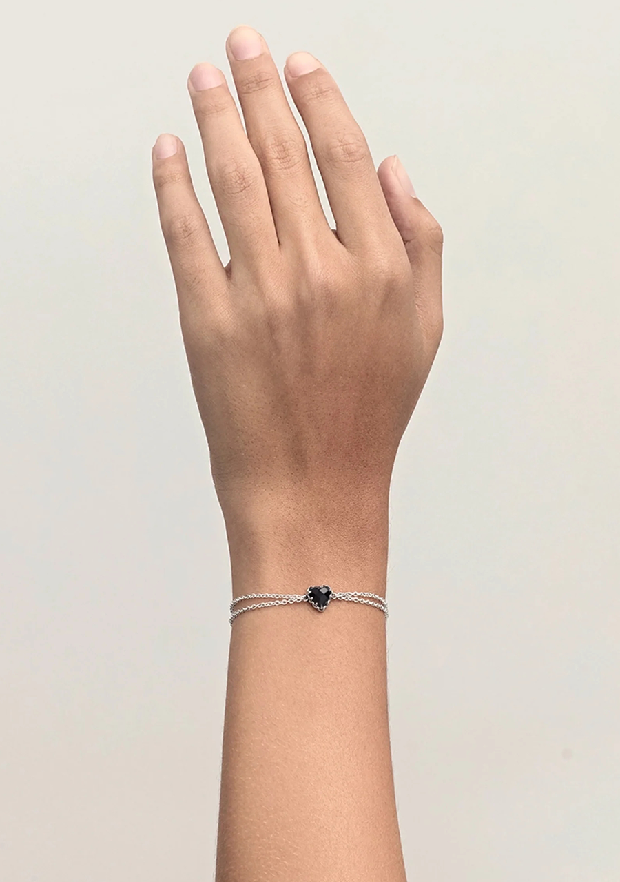 Stolen Girlfriends Club Sterling Silver Love Claw Black Onyx Bracelet