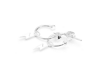 Stolen Girlfriends Club Sterling Silver Bolt Anchor Sleeper Earrings