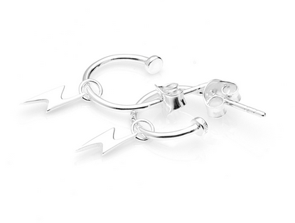 Stolen Girlfriends Club Sterling Silver Bolt Anchor Sleeper Earrings