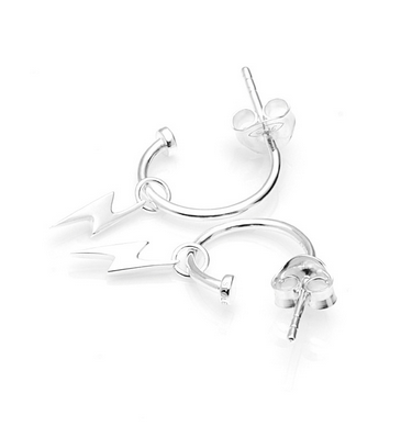 Stolen Girlfriends Club Sterling Silver Bolt Anchor Sleeper Earrings