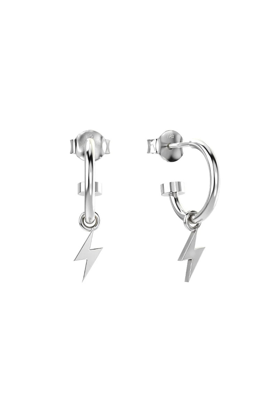 Stolen Girlfriends Club Sterling Silver Bolt Anchor Sleeper Earrings