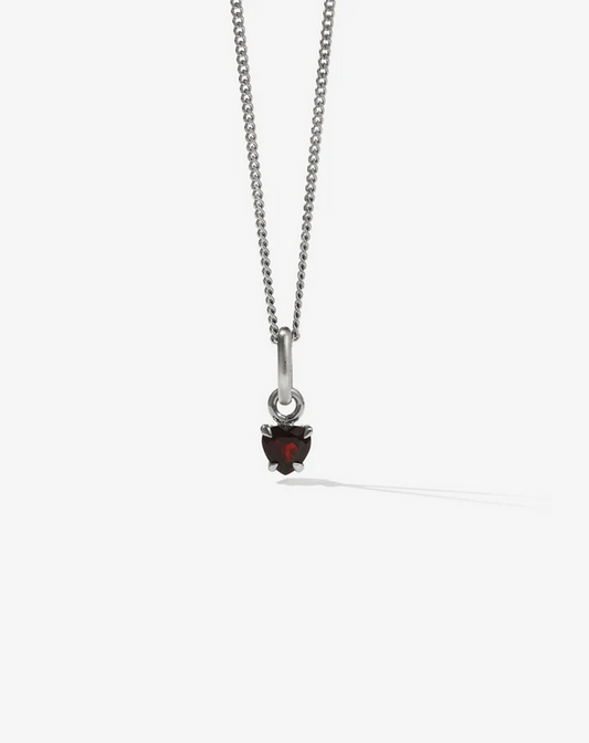 Meadowlark Sterling Silver Micro Heart Jewel Necklace
