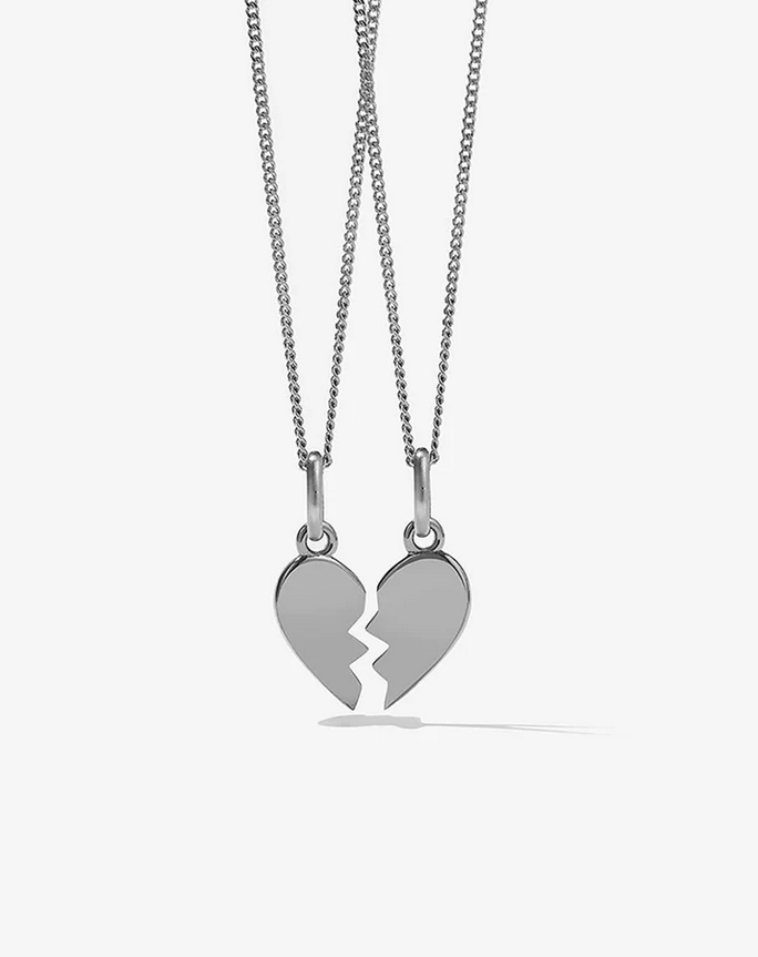 Meadowlark Silver Broken Heart Charm Necklace