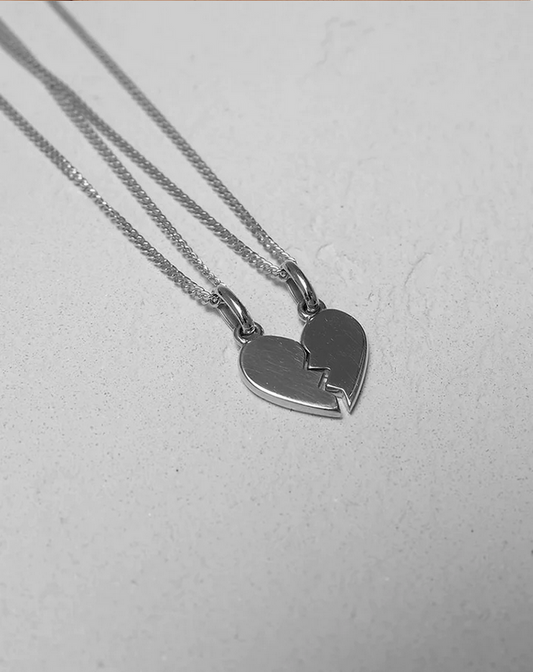 Meadowlark Silver Broken Heart Charm Necklace