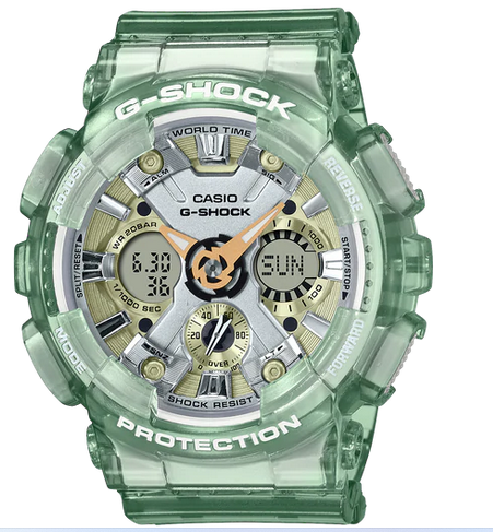 G-Shock Duo Skeleton Green/Gold 200m WR Watch Code: GMAS120GS-3A