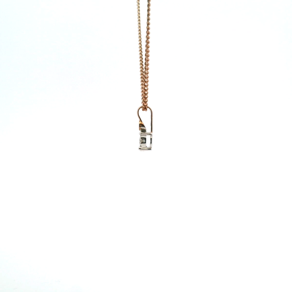 Pink Diamond - 9ct Rose Gold Pink Caviar and White Diamond Pendant