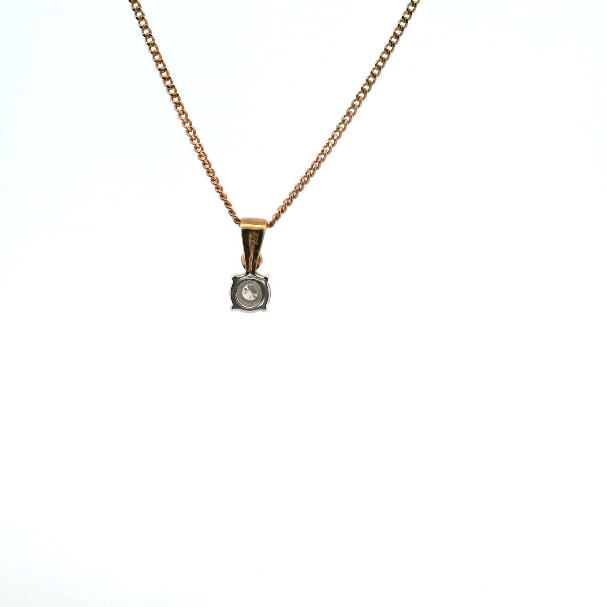 Pink Diamond - 9ct Rose Gold Pink Caviar and White Diamond Pendant