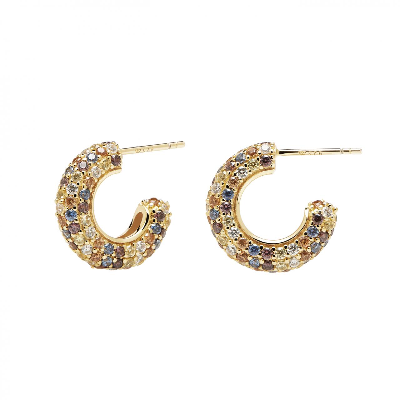 PD Paola 18ct Gold Plated Five Tiger Earrings