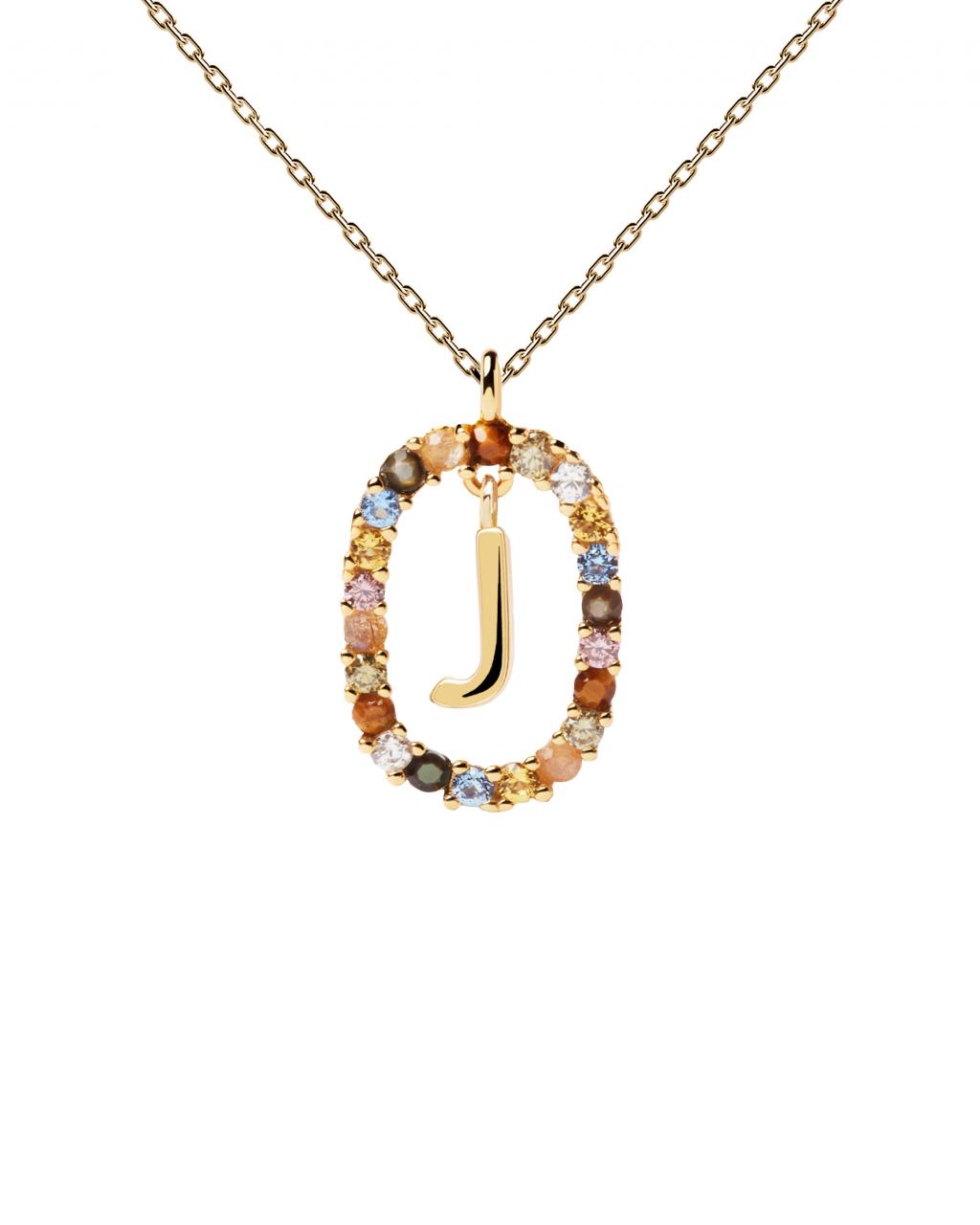 PD Paola 18ct Gold Plated Initial J Necklace