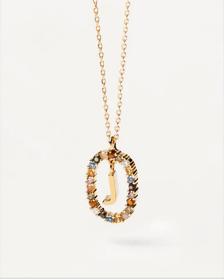 PD Paola 18ct Gold Plated Initial J Necklace