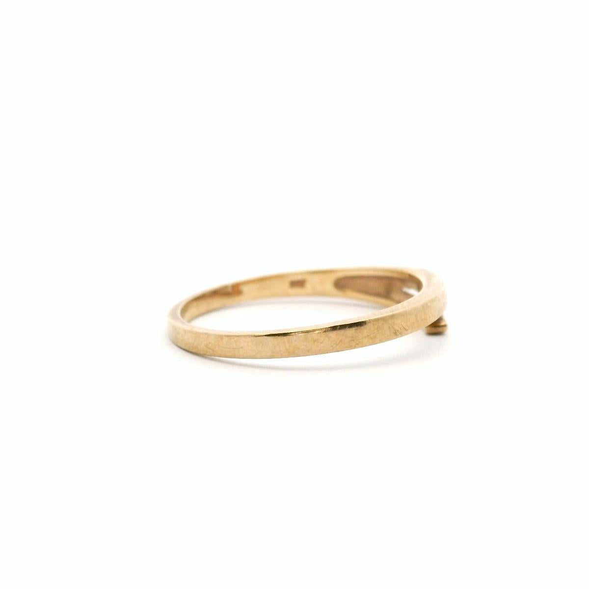 Estate 9ct Yellow Gold Diamond Split Band Ring